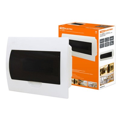 Бокс ЩРВ-П-18модулей встраиваемый пластик IP41 TDM Бокс ЩРВ-П-18модулей встраиваемый пластик IP41 TDM