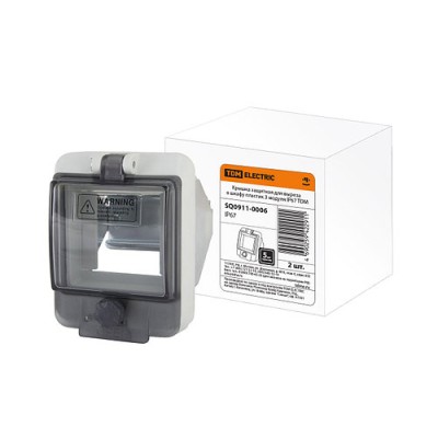 Крышка защитная для выреза в шкафу пластик 3 модуля IP67 TDM Крышка защитная для выреза в шкафу пластик 3 модуля IP67 TDM