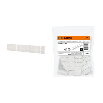 Маркировка (без нумерации) для клемм ЗНН-1,5мм2 (Ph-C ZB 4) TDM Маркировка (без нумерации) для клемм ЗНН-1,5мм2 (Ph-C ZB 4) TDM