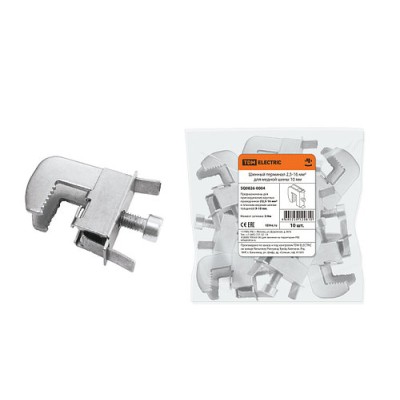 Шинный терминал 2,5-16 мм2 для медной шины 10 мм TDM Шинный терминал 2,5-16 мм2 для медной шины 10 мм TDM