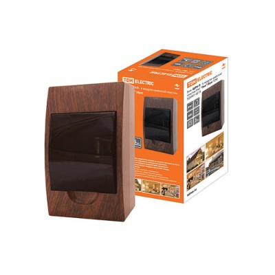 Бокс ЩРН-П-4модуля навесной пластик IP41 "Эко" (бук) TDM Бокс ЩРН-П-4модуля навесной пластик IP41 "Эко" (бук) TDM