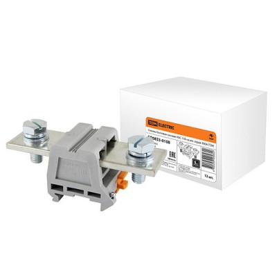 Клемма болтовая силовая КБС-150 кв.мм. серая 300А TDM Клемма болтовая силовая КБС-150 кв.мм. серая 300А TDM