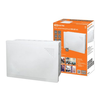 Бокс мультимедийный БМ-ВП-01, 420х320х150, ТВх4, ТФх5, 2 сетевых мод., колодка питания TDM Бокс мультимедийный БМ-ВП-01, 420х320х150, ТВх4, ТФх5, 2 сетевых мод., колодка питания TDM