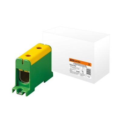 Клемма вводная силовая КВС 35-150 кв.мм. желтая/зеленая TDM Клемма вводная силовая КВС 35-150 кв.мм. желтая/зеленая TDM
