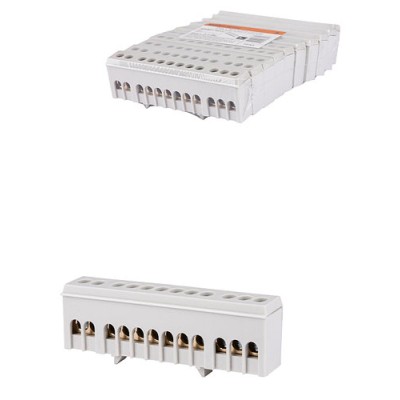 Шина "L" "фаза" в сером изоляторе на DIN-рейку 6x9мм 12 групп TDM Шина "L" "фаза" в сером изоляторе на DIN-рейку 6x9мм 12 групп TDM