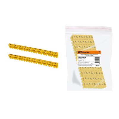 Маркер наборный - символ "A" желтый 4 мм2 (100 шт.) TDM Маркер наборный - символ "A" желтый 4 мм2 (100 шт.) TDM