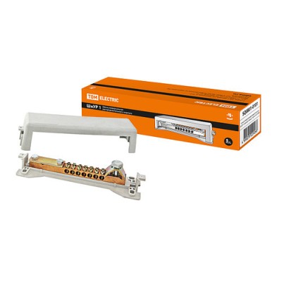 Шина универсальная распределительная ШнУР 1 в корпусе 2 ввода 7 групп 160 А TDM Шина универсальная распределительная ШнУР 1 в корпусе 2 ввода 7 групп 160 А TDM