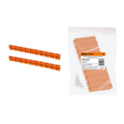 Маркер наборный - символ "3" оранжевый 4 мм2 (100 шт.) TDM Маркер наборный - символ "3" оранжевый 4 мм2 (100 шт.) TDM