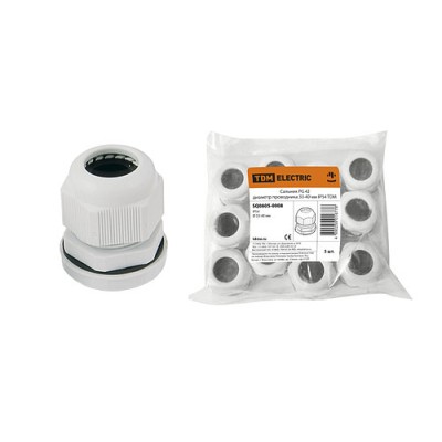 Сальник PG 42 диаметр проводника 32-38 мм IP54 TDM Сальник PG 42 диаметр проводника 32-38 мм IP54 TDM