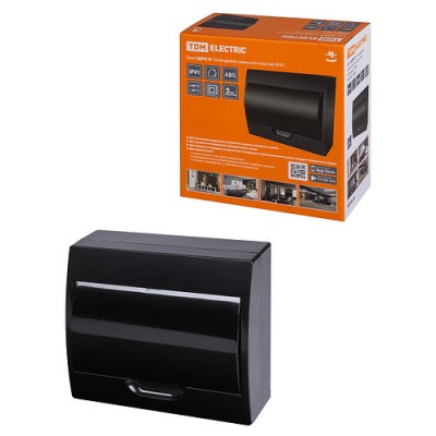 Бокс ЩРН-П-10 модулей навесной пластик IP41, Антрацит TDM Бокс ЩРН-П-10 модулей навесной пластик IP41, Антрацит TDM