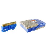 Шина "N" нулевая с изолятором на DIN-рейку 8x12мм стойка бол. 12 групп TDM