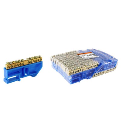 Шина "N" нулевая с изолятором на DIN-рейку 8x12мм стойка бол. 12 групп TDM Шина "N" нулевая с изолятором на DIN-рейку 8x12мм стойка бол. 12 групп TDM