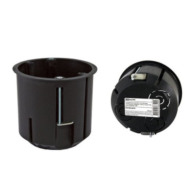 Установочная коробка СП D73х73мм, углубленная, саморезы, метал. лапки, IP20, инд. штрихкод, TDM Установочная коробка СП D73х73мм, углубленная, саморезы, метал. лапки, IP20, инд. штрихкод, TDM