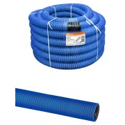 Труба гофрированная двустенная ПНД d 50 с зондом (50 м/уп.) синяя TDM