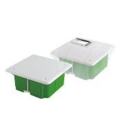 Распаячная коробка СП 92х92х45мм, крышка, метал. лапки, IP20, инд. штрихкод, TDM