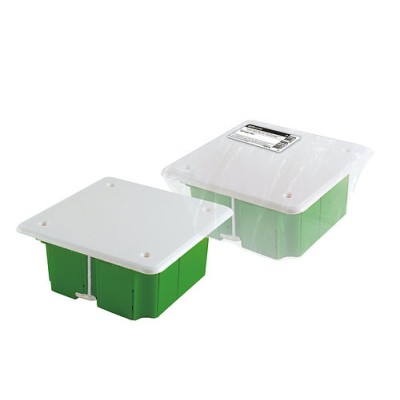 Распаячная коробка СП 92х92х45мм, крышка, метал. лапки, IP20, инд. штрихкод, TDM Распаячная коробка СП 92х92х45мм, крышка, метал. лапки, IP20, инд. штрихкод, TDM