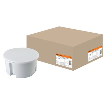 Распаячная коробка СП D80х40мм, крышка, серая, IP20, TDM Распаячная коробка СП D80х40мм, крышка, серая, IP20, TDM