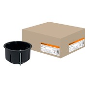 Установочная коробка СП D73х45мм, саморезы, метал. лапки, IP20, TDM