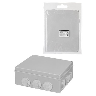 Распаячная коробка ОП 240х190х90мм, крышка, IP55, 12 гермовводов, инд. штрихкод, TDM Распаячная коробка ОП 240х190х90мм, крышка, IP55, 12 гермовводов, инд. штрихкод, TDM