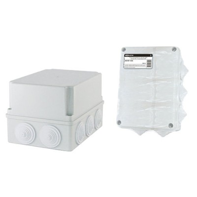 Распаячная коробка ОП 190х140х120мм, крышка, IP55, 10 гермовводов, инд. штрихкод, TDM Распаячная коробка ОП 190х140х120мм, крышка, IP55, 10 гермовводов, инд. штрихкод, TDM