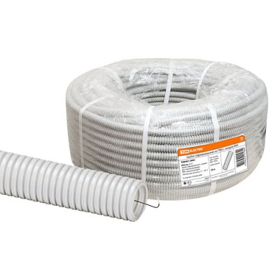 Труба гофрированная ПВХ d 40 с зондом (25 м) легкая TDM Труба гофрированная ПВХ d 40 с зондом (25 м) легкая TDM