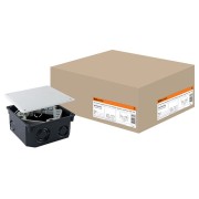 Распаячная коробка СП 110х110х50мм, крышка, клеммник, IP20, TDM