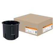 Установочная коробка СП D73х73мм, углубленная, саморезы, метал. лапки, IP20, TDM