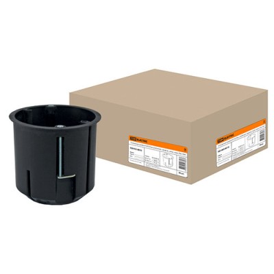 Установочная коробка СП D73х73мм, углубленная, саморезы, метал. лапки, IP20, TDM Установочная коробка СП D73х73мм, углубленная, саморезы, метал. лапки, IP20, TDM