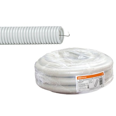 Труба гофрированная ПВХ d 20 с зондом (20 м) легкая TDM Труба гофрированная ПВХ d 20 с зондом (20 м) легкая TDM