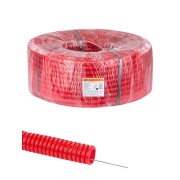 Труба гофрированная ПНД d 20 с зондом (100 м) легкая красная ТDM