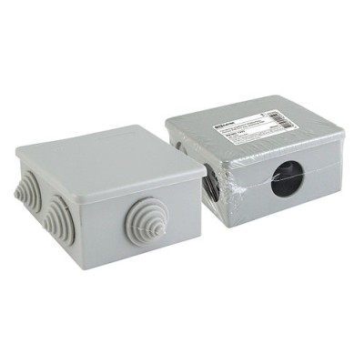 Распаячная коробка ОП 80х80х40мм, крышка, IP44, 6 вх. инд. штрихкод TDM Распаячная коробка ОП 80х80х40мм, крышка, IP44, 6 вх. инд. штрихкод TDM