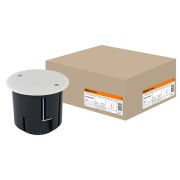 Установочная коробка СП D73х73мм, углубленная, крышка, метал. лапки, IP20, TDM