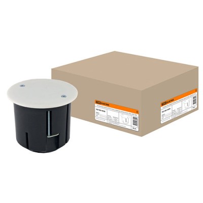 Установочная коробка СП D73х73мм, углубленная, крышка, метал. лапки, IP20, TDM Установочная коробка СП D73х73мм, углубленная, крышка, метал. лапки, IP20, TDM