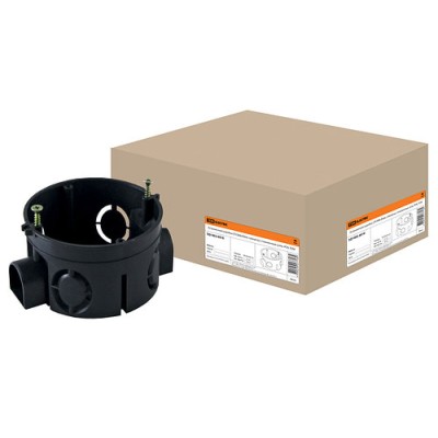 Установочная коробка СП D68х40мм, саморезы, стыковочные узлы, IP20, TDM Установочная коробка СП D68х40мм, саморезы, стыковочные узлы, IP20, TDM