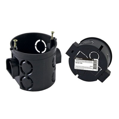 Установочная коробка СП D68х62мм, углубленная, саморезы, стык. уз, черная, IP20, инд. штрихкод TDM Установочная коробка СП D68х62мм, углубленная, саморезы, стык. уз, черная, IP20, инд. штрихкод TDM