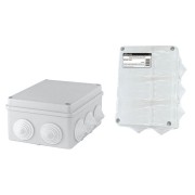 Распаячная коробка ОП 150х110х70мм, крышка, IP55, 10 гермовводов, инд. штрихкод, TDM