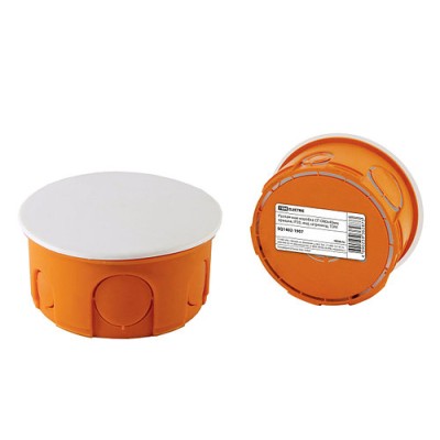 Распаячная коробка СП D80х40мм, крышка, IP20, инд. штрихкод, TDM Распаячная коробка СП D80х40мм, крышка, IP20, инд. штрихкод, TDM