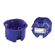 Установочная коробка СП D68х45мм, саморезы, синяя, IP20, инд. штрихкод, TDM