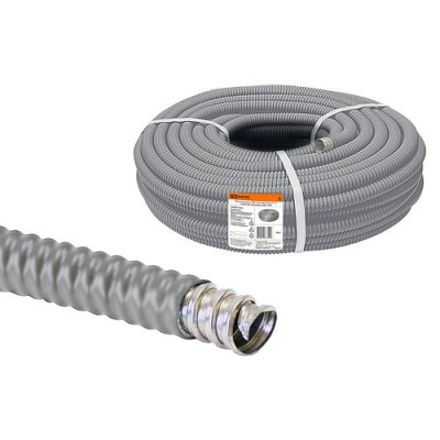 Металлорукав в ПВХ-изоляции РЗ-Ц-П 32 серый без протяжки (20м) TDM Металлорукав в ПВХ-изоляции РЗ-Ц-П 32 серый без протяжки (20м) TDM