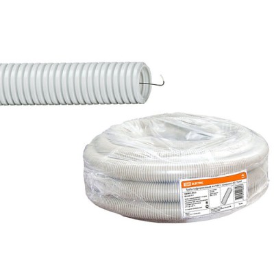 Труба гофрированная ПВХ d 20 с зондом (10 м) легкая TDM Труба гофрированная ПВХ d 20 с зондом (10 м) легкая TDM