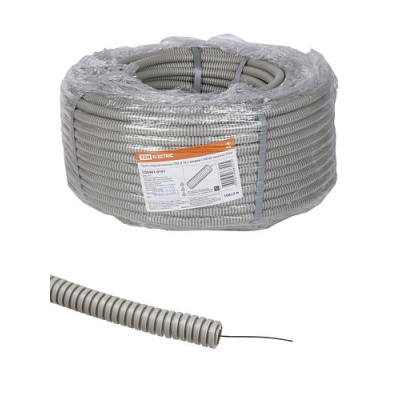 Труба гофрированная ПВХ d 16 с зондом (100 м) тяжелая TDM Труба гофрированная ПВХ d 16 с зондом (100 м) тяжелая TDM