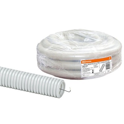 Труба гофрированная ПВХ d 25 с зондом (75 м) легкая TDM Труба гофрированная ПВХ d 25 с зондом (75 м) легкая TDM