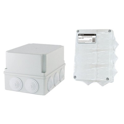 Распаячная коробка ОП 190х140х120мм, крышка, IP44, 10 гермовводов, инд. штрихкод, TDM Распаячная коробка ОП 190х140х120мм, крышка, IP44, 10 гермовводов, инд. штрихкод, TDM