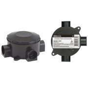 Распаячная коробка ОП D80х35мм, IP42, 3-х рожковая, черная, инд. штрихкод TDM