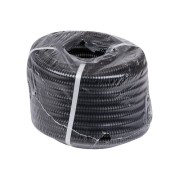 Труба гофрированная ПНД d 16 с зондом (25 м) легкая черная TDM