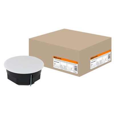 Распаячная коробка СП D103х50мм, крышка, метал. лапки, IP20, TDM Распаячная коробка СП D103х50мм, крышка, метал. лапки, IP20, TDM