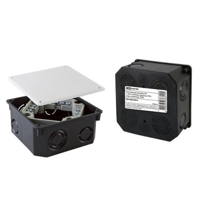 Распаячная коробка СП 110х110х50мм, крышка, IP20, инд. штрихкод, TDM Распаячная коробка СП 110х110х50мм, крышка, IP20, инд. штрихкод, TDM