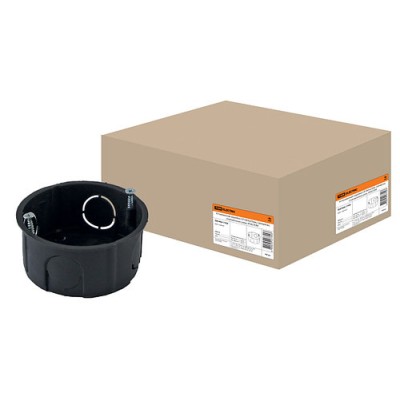 Установочная коробка СП D65х25мм, саморезы, стыковочные узлы, IP20,TDM Установочная коробка СП D65х25мм, саморезы, стыковочные узлы, IP20,TDM