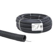 Труба гофрированная ПВХ d 32 с зондом (25 м) легкая Народная