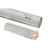 Труба гладкая жесткая ПВХ d 20 (104 м) длина 2 м индивид. штрихкод, серая TDM